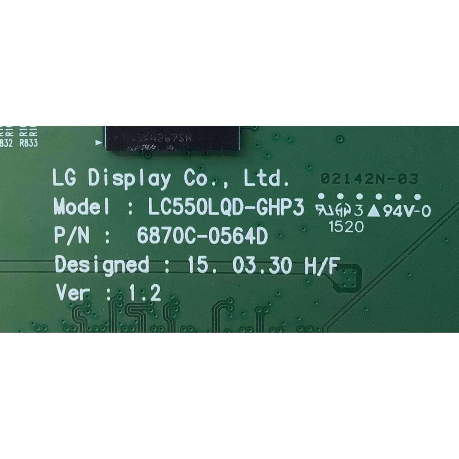 T CON  PARA TV LG / NUMERO DE PARTE 6871L-4011G / 6870C-0564D / PANEL LC550LQD-GHP3 / MODELO 55EG9600-UA - Imagen 2